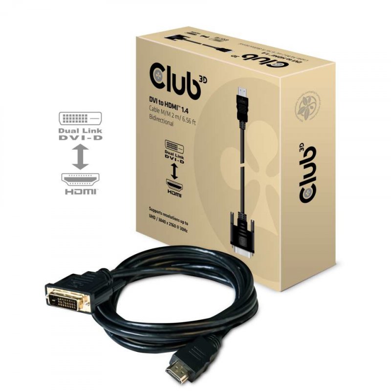 Club 3D compatible Adapterkabel - DVI auf HDMI 1.4 - 2 m