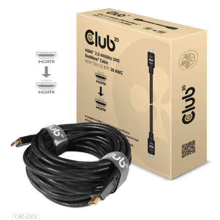 Club 3D compatible CAC-2313 - HDMI mit Ethernetkabel - 10 m