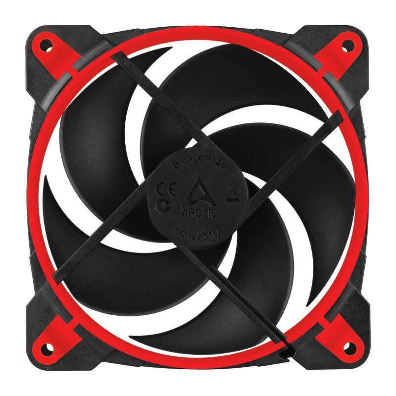 ARCTIC BioniX P120 Boitier PC Ventilateur 12 cm Noir, Rouge