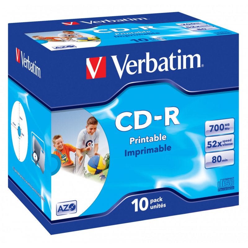 CD-R/700MB 80Min 52x SupAZO JC 10pk Prt