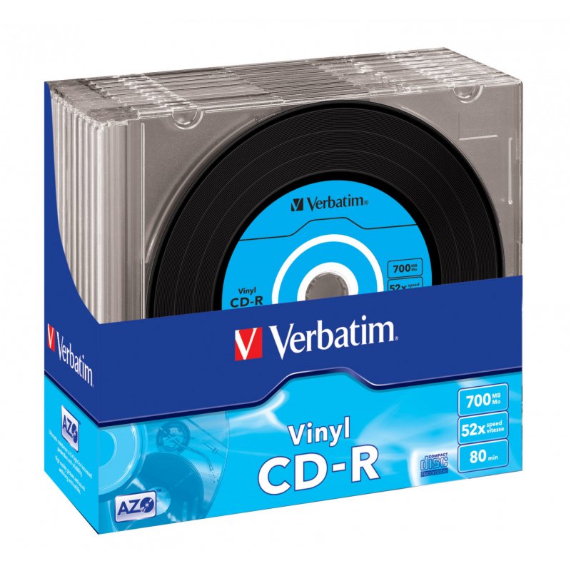 Verbatim CD-R AZO Data Vinyl 700 Mo 10 pièce(s)