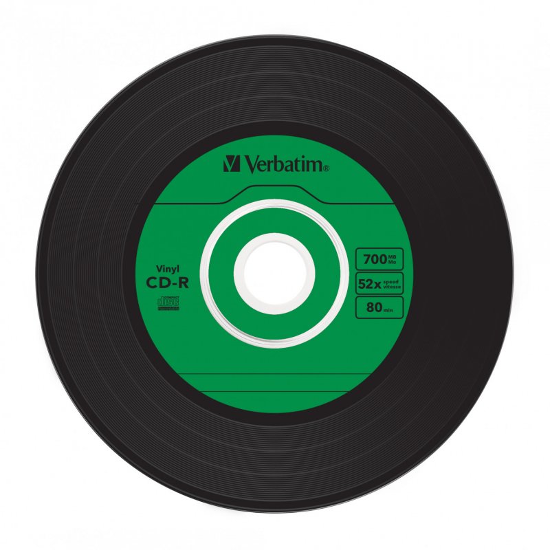 CD Verbatim compatible 700 Mo 52X Vinyl (Boite Slim de 10)