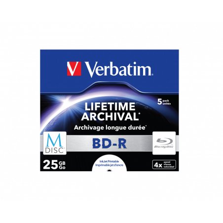 Verbatim compatible M-Disc - BD-R x 5 - 25 GB - Speichermedium