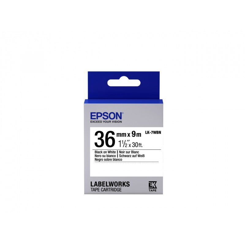 Epson Label Cartridge Standard LK-7WBN Black/White 36mm (9m)