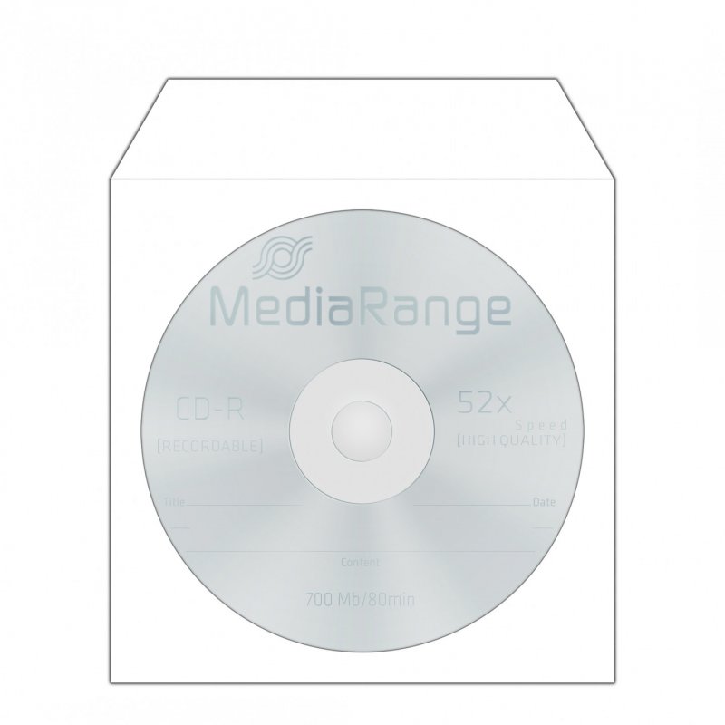 MediaRange BOX65 optical disc case Sleeve case 1 discs White