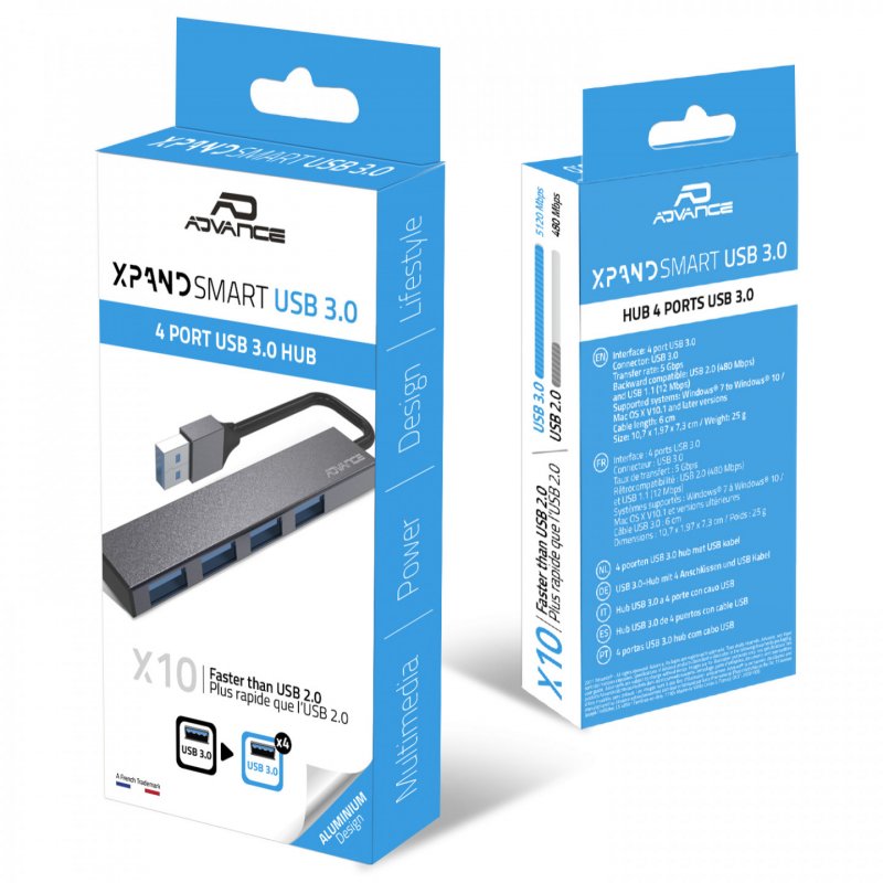 Hub USB 3.0 Advance compatible Xpand Smart - 4 ports