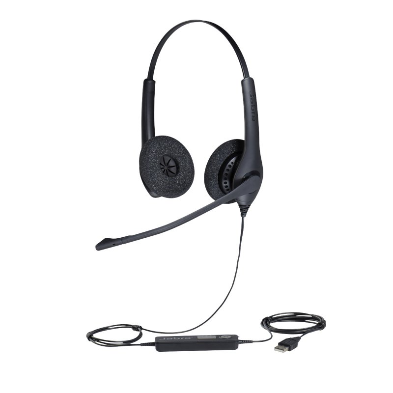 Jabra Biz 1500 Duo USB Casque Avec fil Arceau Bureau/Centre d'appels USB Type-A Bluetooth Noir