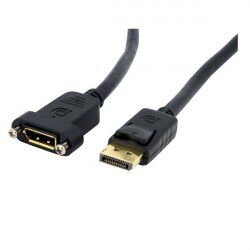 StarTech.com 3ft (1m) Panel Mount DisplayPort Cable - 4K x 2K - DisplayPort 1.2 Extension Cable Male to Female - DP Vide