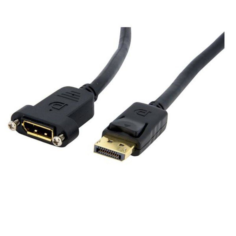StarTech.com Câble DisplayPort à Montage sur Panneau de 1m - 4K x 2K - Câble d'Extension DP 1.2 M/F - Câble d'Extens