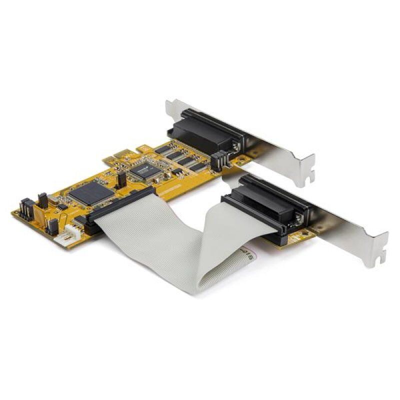 StarTech.com 8-Port PCI Express RS232 Serial Adapter Card - PCIe RS232 Serial Card - 16C1050 UART - Low Profile Serial D