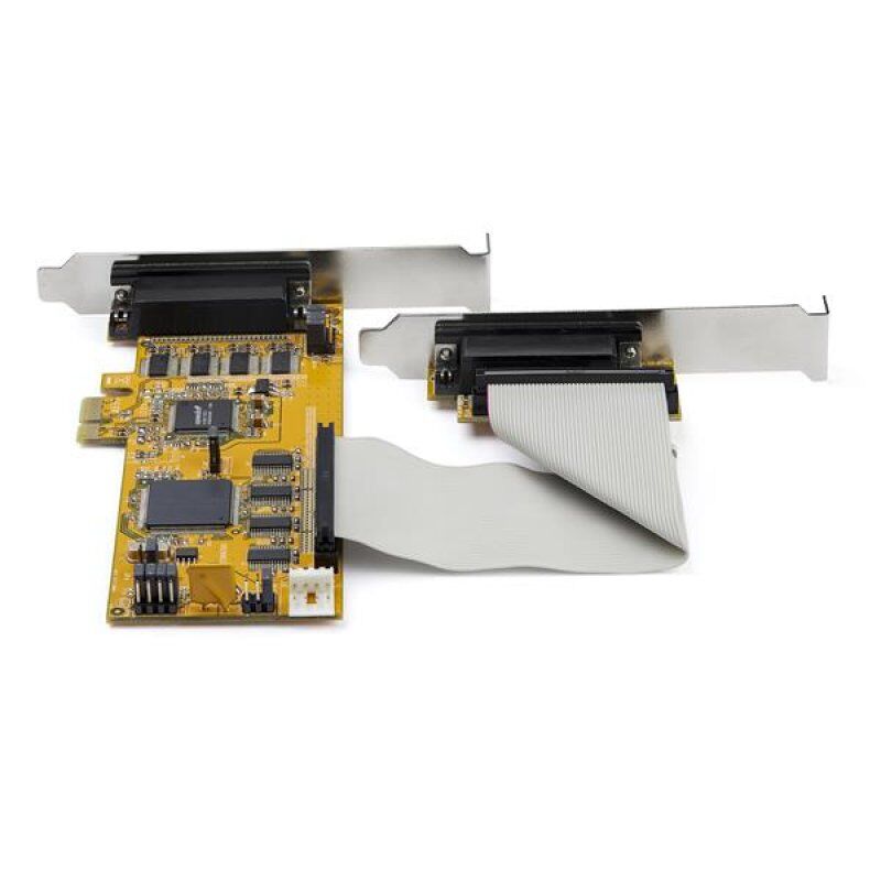 StarTech.com 8-Port PCI Express RS232 Serial Adapter Card - PCIe RS232 Serial Card - 16C1050 UART - Low Profile Serial D
