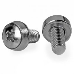 12-24 SERVER RACK SCREWS 50 PACK - NICKEL-PLATED