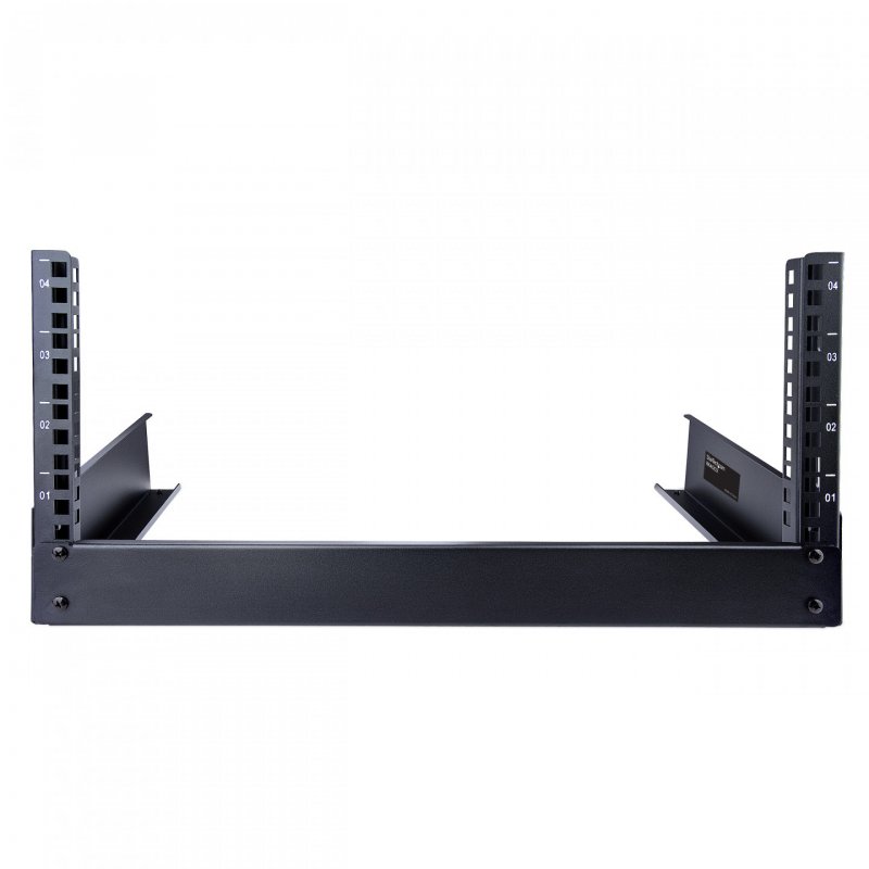 StarTech.com Rack 4U 19" à Cadre Ouvert - Rack Réseau Autoportant à 2 Montants pour Panneaux de Brassage/Données/Mat