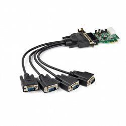 StarTech.com 4-port PCI Express RS232 Serial Adapter Card - PCIe RS232 Serial Host Controller Card - PCIe to Serial DB9 