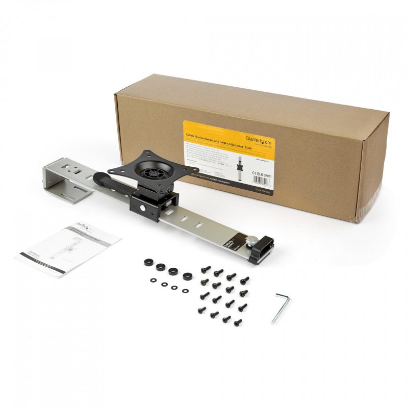 StarTech.com Cubicle Monitor Mount - Cubicle Wall Single Monitor Hanger - Up to 34" VESA Mount Display - Height Adjustab