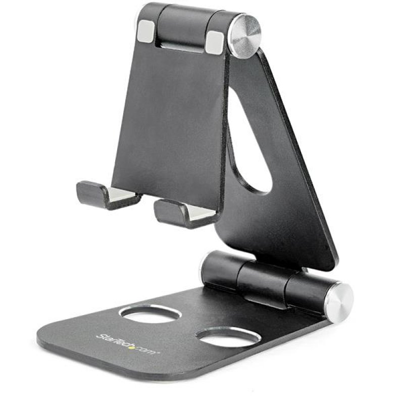 SMARTPHONE AND TABLET STAND - PORTABLE AND FOLDABLE - BLACK