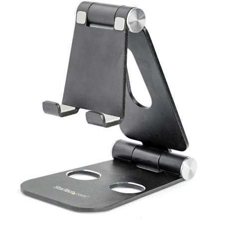 SMARTPHONE AND TABLET STAND - PORTABLE AND FOLDABLE - BLACK