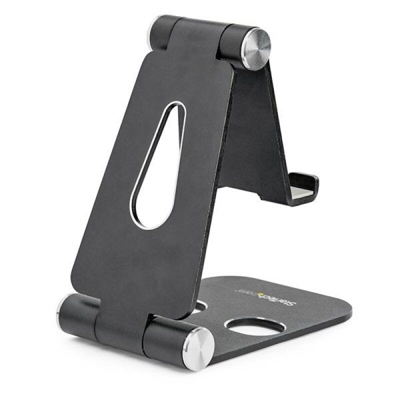 StarTech.com Phone and Tablet Stand - Foldable Universal Mobile Device Holder for Smartphones & Tablets - Adjustable Mul