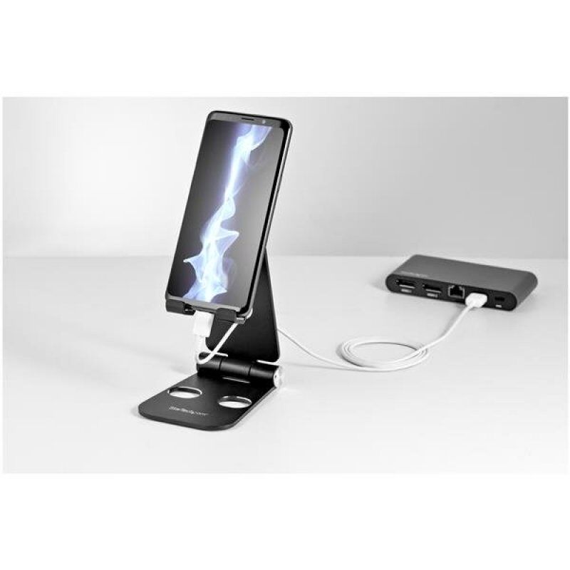 StarTech.com Phone and Tablet Stand - Foldable Universal Mobile Device Holder for Smartphones & Tablets - Adjustable Mul