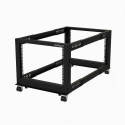 8U OPEN FRAME RACK - 4 POST - 22-40IN ADJUSTABLE DEPTH