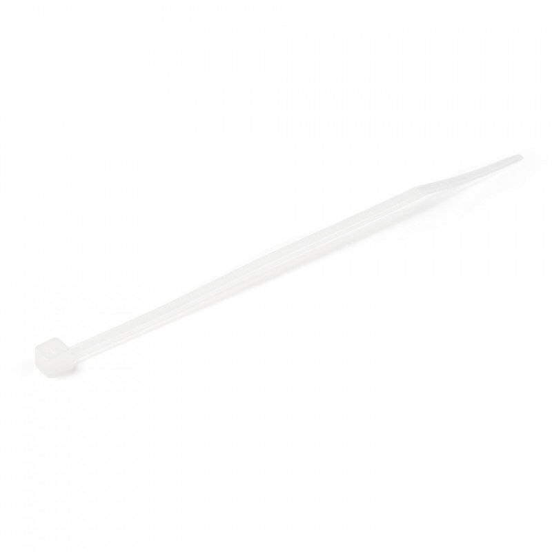 StarTech.com Colliers de Serrage 10 cm Blancs - Largeur 2 mm - Diam. faisceau 22 mm - Résistance traction 8 kg - Fermet