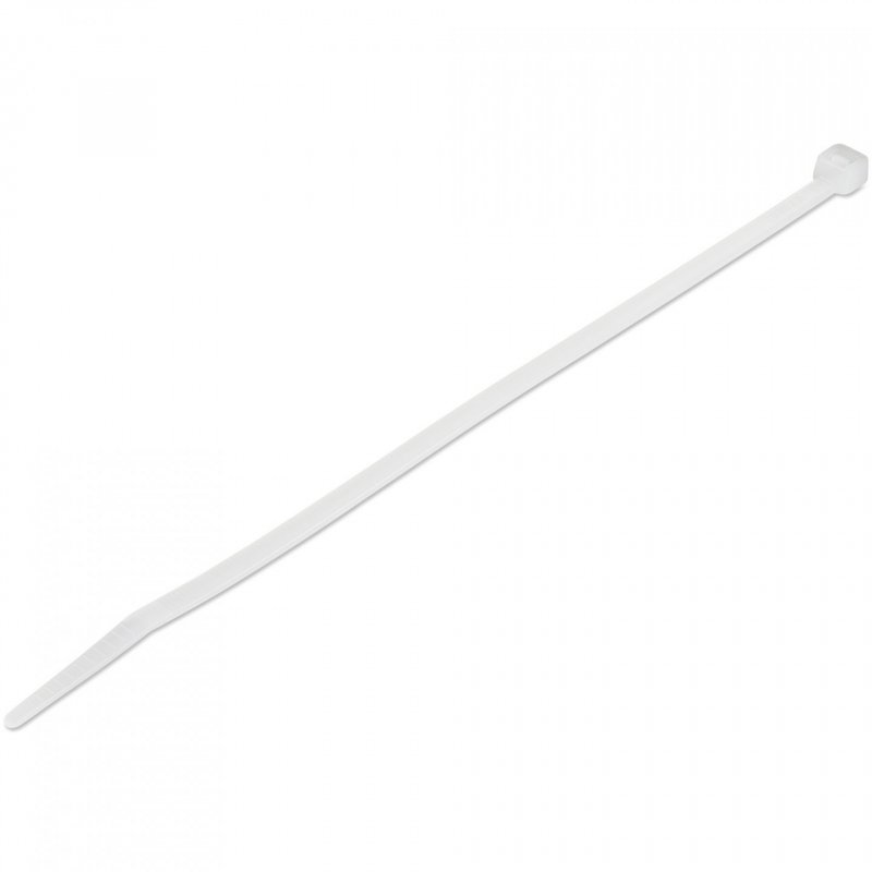 StarTech.com Colliers de Serrage 20 cm Blancs - Largeur 4 mm - Diam. faisceau 55 mm - Résistance traction 22 kg - Ferme