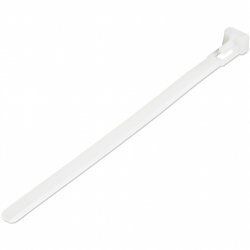 StarTech.com Colliers de Serrage Réutilisables 15 cm Blancs - Largeur 7 mm - Diam. faisceau 35 mm - Résistance tractio
