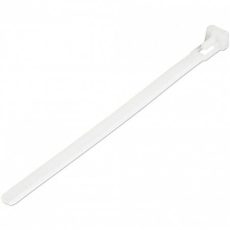 StarTech.com Colliers de Serrage Réutilisables 15 cm Blancs - Largeur 7 mm - Diam. faisceau 35 mm - Résistance tractio