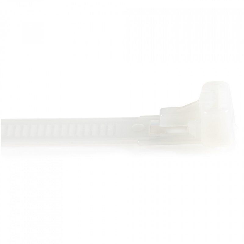 StarTech.com 6"(15cm) Reusable Cable Ties - 1/4"(7mm) wide, 1-3/8"(35mm) Bundle Dia. 50lb(22kg) Tensile Strength, Releas