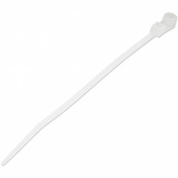 StarTech.com 4"(10cm) Cable Ties with Mounting Hole - 1/16"(2mm) wide, 7/8"(24mm) Bundle Dia. 18lb(8kg) Tensile Strength