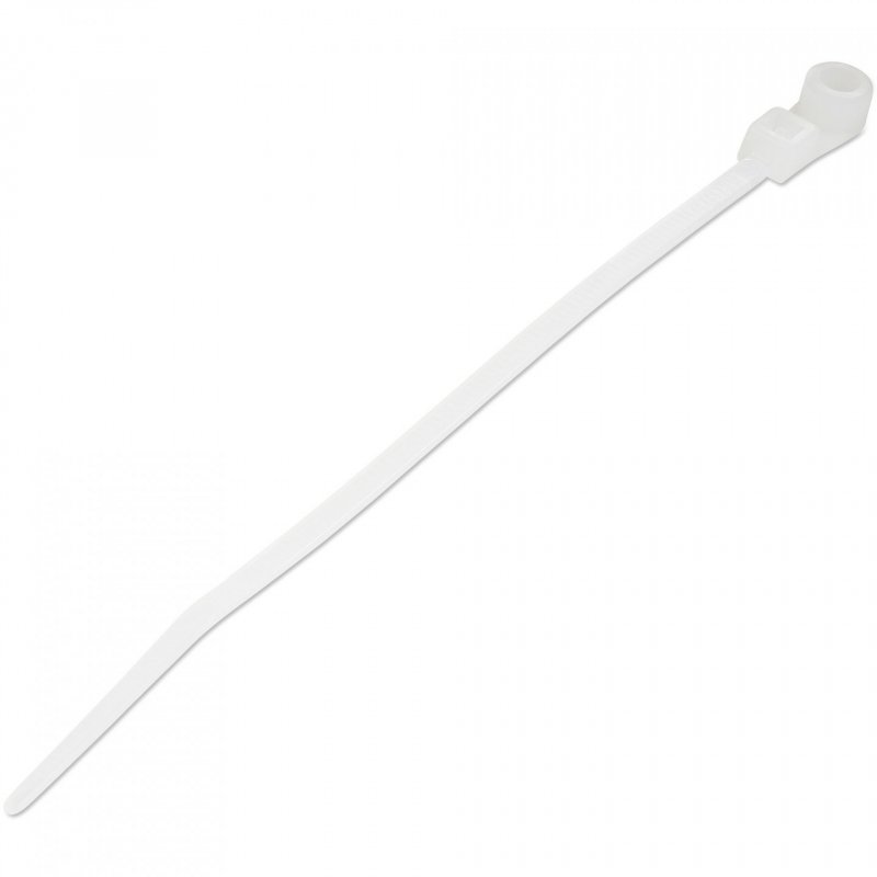 StarTech.com 4"(10cm) Cable Ties with Mounting Hole - 1/16"(2mm) wide, 7/8"(24mm) Bundle Dia. 18lb(8kg) Tensile Strength