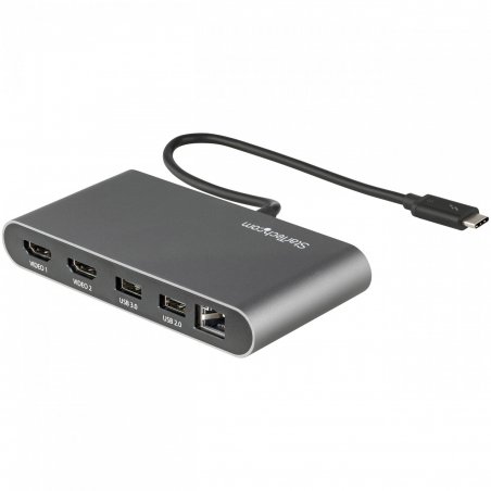 StarTech.com Mini Dock Thunderbolt 3 - Station d'Accueil Portable pour Deux Écrans avec HDMI 4K 60Hz, 2 x Hub USB-A (3.