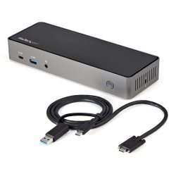 StarTech.com Dock USB-C & USB-A - Station d'Accueil Universelle à Triple Écran DisplayPort & HDMI 4K 60Hz - 85W Power 