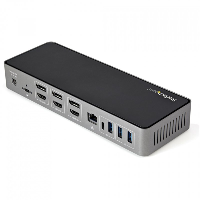 StarTech.com Dock USB-C & USB-A - Station d'Accueil Universelle à Triple Écran DisplayPort & HDMI 4K 60Hz - 85W Power 