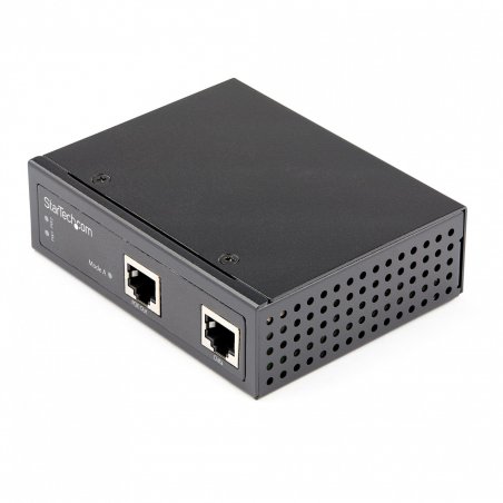 StarTech.com Injecteur PoE Gigabit Industriel 30W - 802.3at PoE+ Midspan 48V-56V CC DIN Rail - Injecteur Power Over Ethe