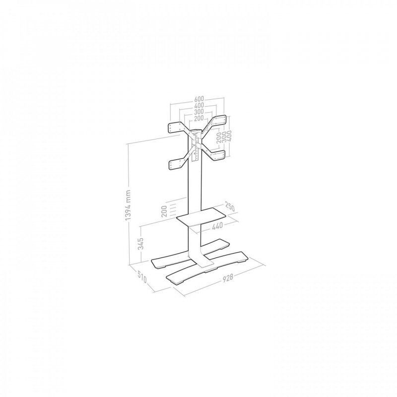 Erard 039051 Support TV et centre de divertissement 1 étagères