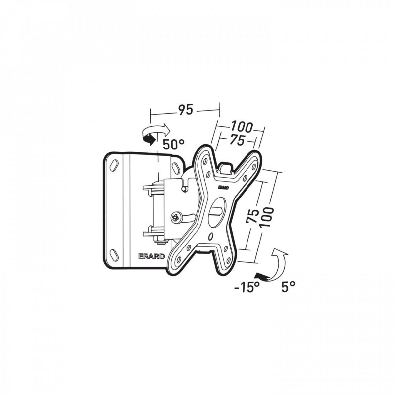 Erard CLIFF 100TW45 58.4 cm (23") Black