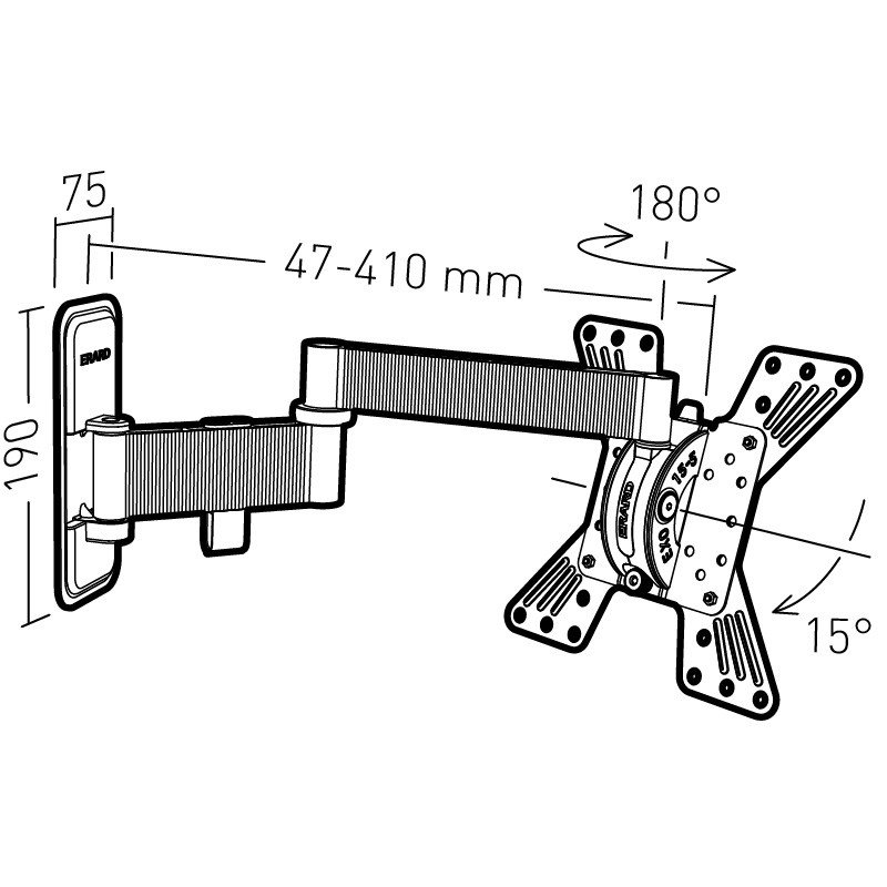 EXO 200TW3 TILT AND SWIVEL WITH 410MM OFFSET