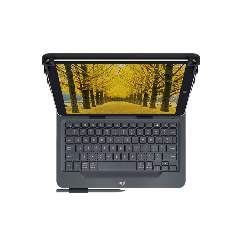 Logitech Universal Folio with integrated keyboard for 9-10 inch tablets Noir Bluetooth QWERTZ Suisse