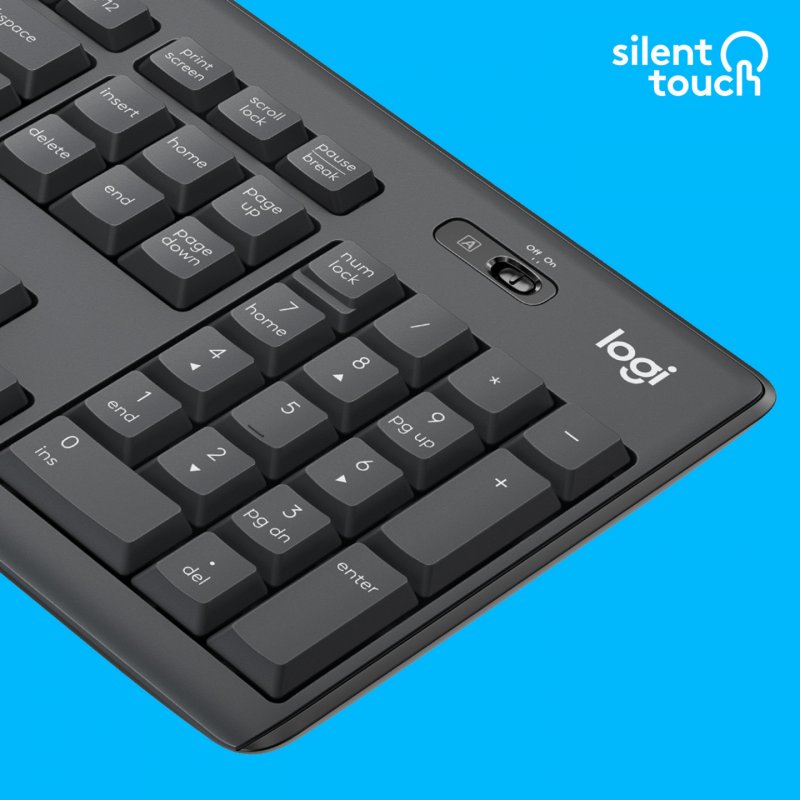 Logitech MK295 Silent Wireless Combo clavier Souris incluse USB QWERTY US International Graphite