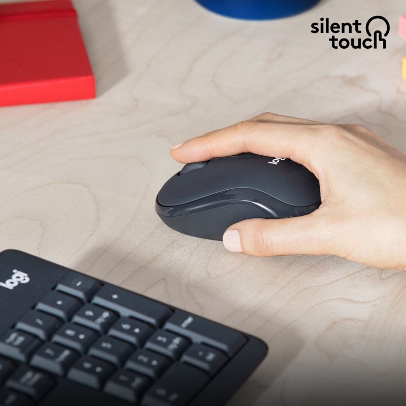 Logitech MK295 Silent Wireless Combo clavier Souris incluse USB QWERTY US International Graphite