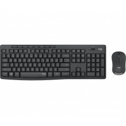 Logitech MK295 Silent Wireless Combo clavier Souris incluse USB QWERTY Nordique Graphite