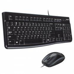 Logitech Desktop MK120 clavier Souris incluse USB QWERTZ Suisse Noir