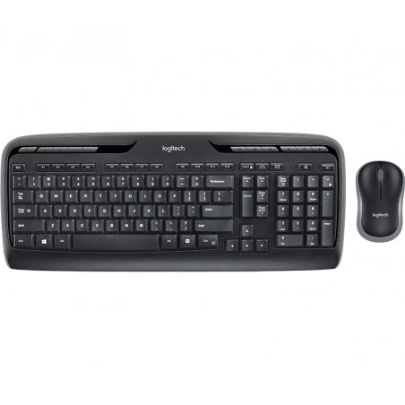 Logitech Wireless Combo MK330 clavier Souris incluse USB QWERTY Anglais Noir