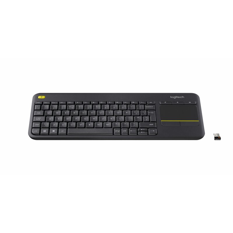 Logitech K400 Plus Tv clavier RF sans fil QWERTY Italien Noir