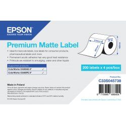 PREMIUM MATTE LABEL DIE CUTROLL 210MMX297MM 200 LABELS