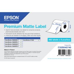 PREMIUM MATTE LABEL DIE-CUTROLL 105MMX210MM 282 LABELS