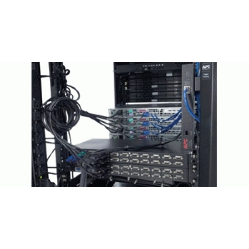 APC 16 Port Multi-Platform Analog KVM commutateur écran, clavier et souris Grille de montage Noir