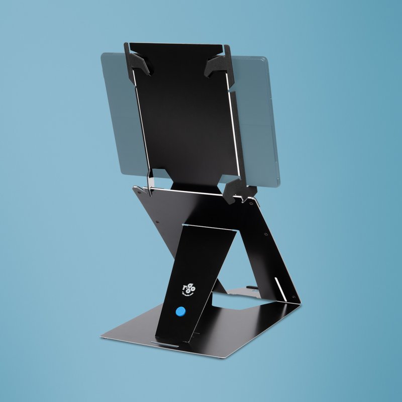 R-Go Tools Riser R-Go Duo, Support pour tablette et ordinateur portable, réglable, noir