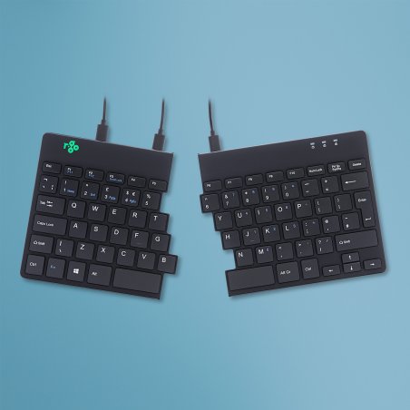 R-GO SPLIT ERGONOMIC KEYBOARD UK LAYOUT QWERTY BLK WIRED       UK